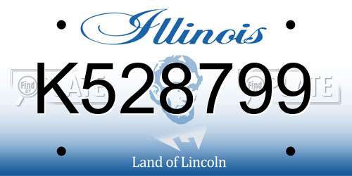 K528799 Illinois License Plate