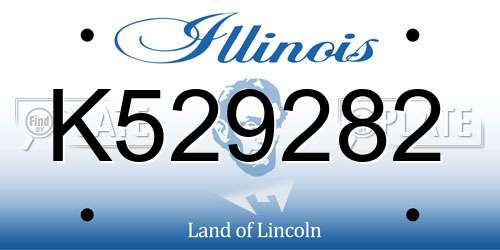 K529282 Illinois License Plate