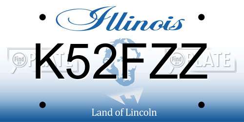 K52FZZ Illinois License Plate