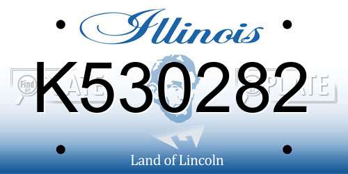 K530282 Illinois License Plate