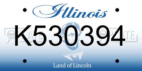K530394 Illinois License Plate
