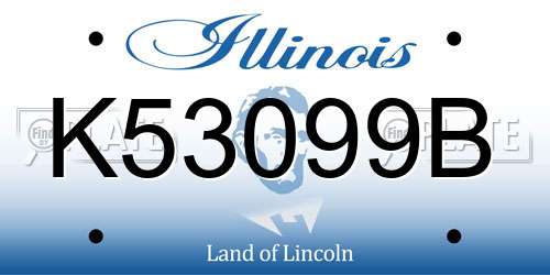 K53099B Illinois License Plate