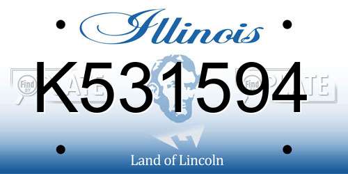 K531594 Illinois License Plate