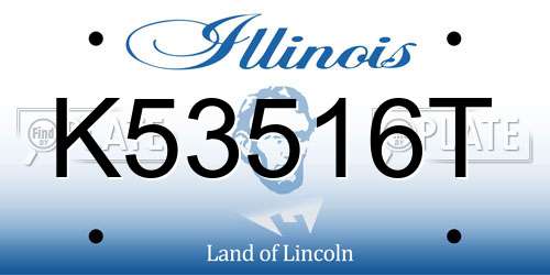 K53516T Illinois License Plate