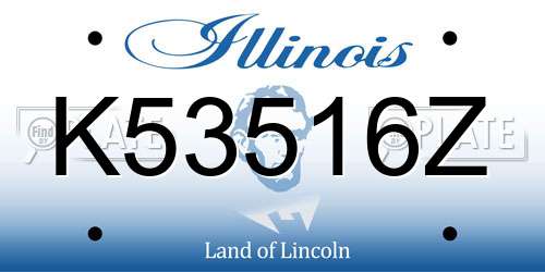 K53516Z Illinois License Plate