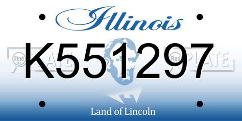 K551297 Illinois License Plate