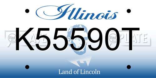 K55590T Illinois License Plate