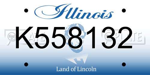 K558132 Illinois License Plate