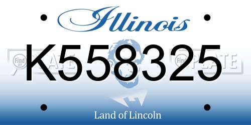 K558325 Illinois License Plate
