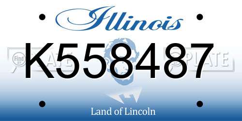K558487 Illinois License Plate