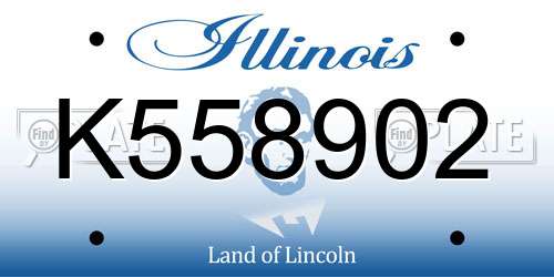 K558902 Illinois License Plate