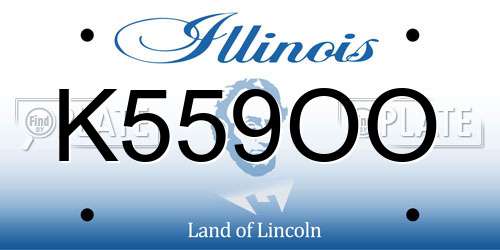 K559OO Illinois License Plate