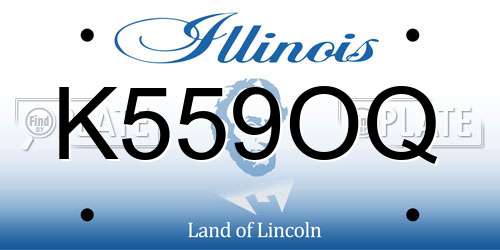 K559OQ Illinois License Plate