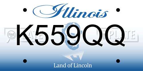K559QQ Illinois License Plate