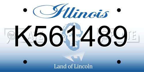 K561489 Illinois License Plate