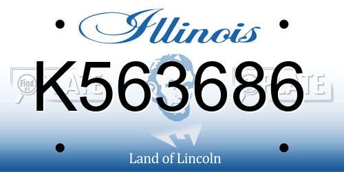 K563686 Illinois License Plate