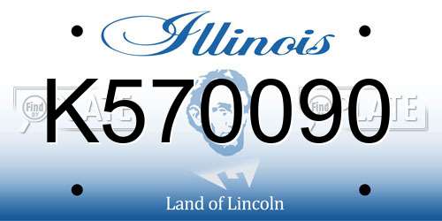 K570090 Illinois License Plate
