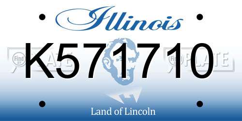 K571710 Illinois License Plate