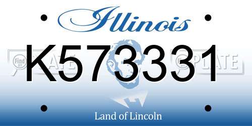 K573331 Illinois License Plate