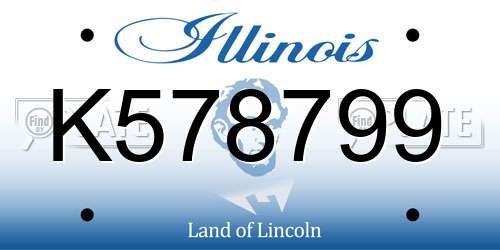 K578799 Illinois License Plate