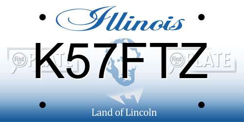 K57FTZ Illinois License Plate
