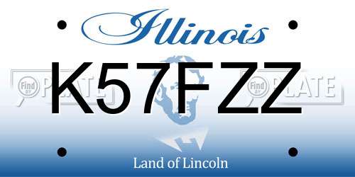 K57FZZ Illinois License Plate