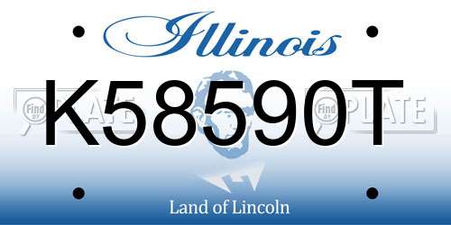 K58590T Illinois License Plate