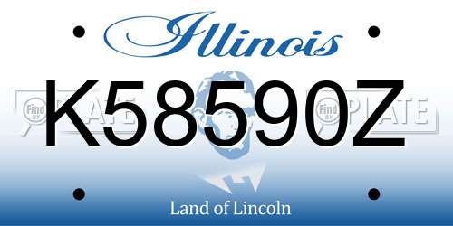 K58590Z Illinois License Plate