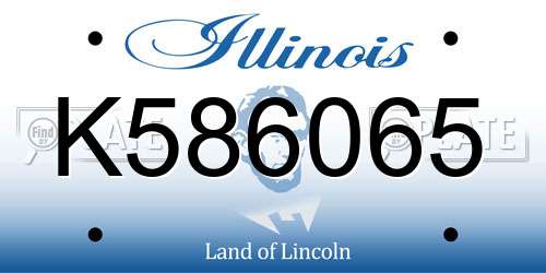 K586065 Illinois License Plate