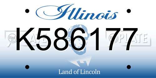K586177 Illinois License Plate