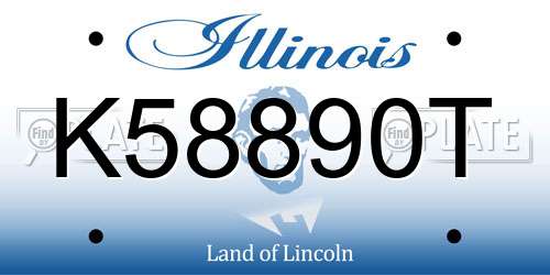 K58890T Illinois License Plate