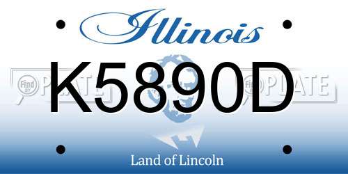K5890D Illinois License Plate
