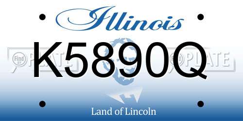 K5890Q Illinois License Plate