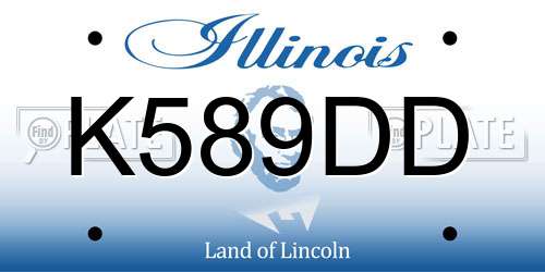 K589DD Illinois License Plate