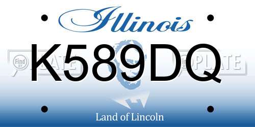 K589DQ Illinois License Plate