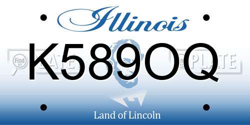 K589OQ Illinois License Plate