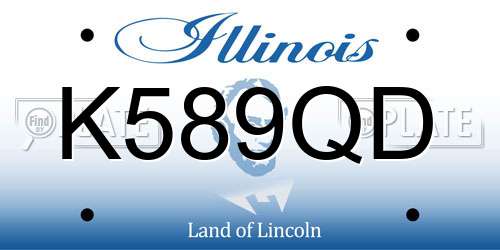 K589QD Illinois License Plate