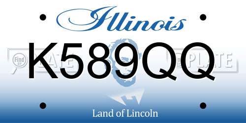 K589QQ Illinois License Plate
