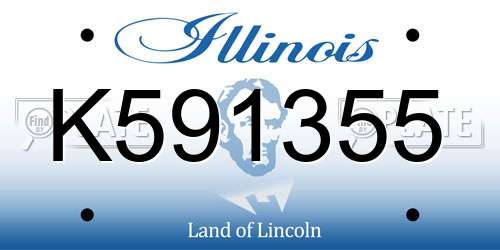 K591355 Illinois License Plate