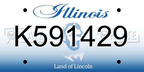 K591429 Illinois License Plate