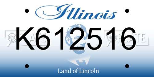 K612516 Illinois License Plate