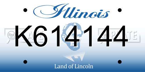 K614144 Illinois License Plate