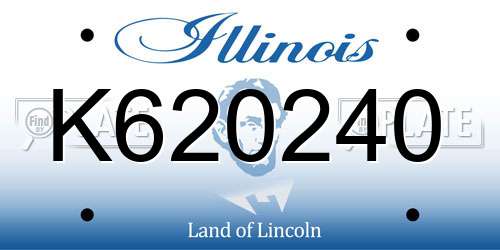 K620240 Illinois License Plate