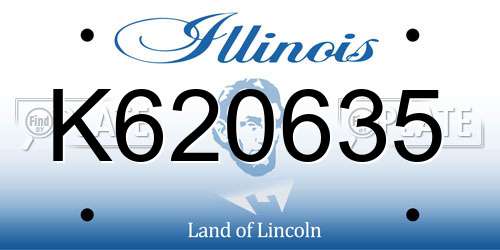K620635 Illinois License Plate