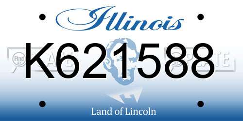 K621588 Illinois License Plate