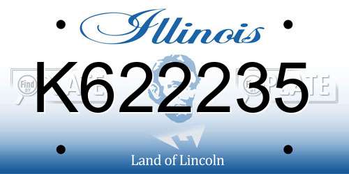 K622235 Illinois License Plate