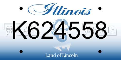 K624558 Illinois License Plate