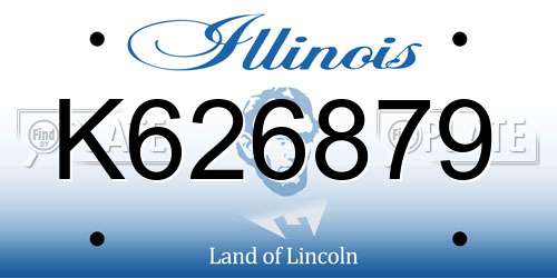 K626879 Illinois License Plate