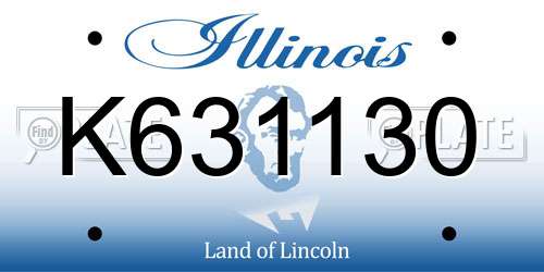 K631130 Illinois License Plate