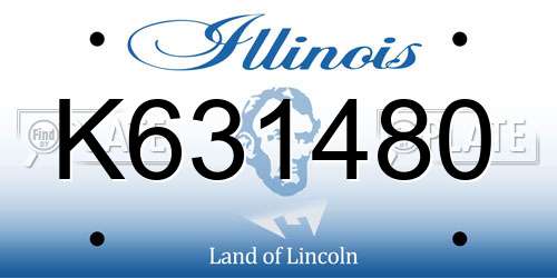 K631480 Illinois License Plate